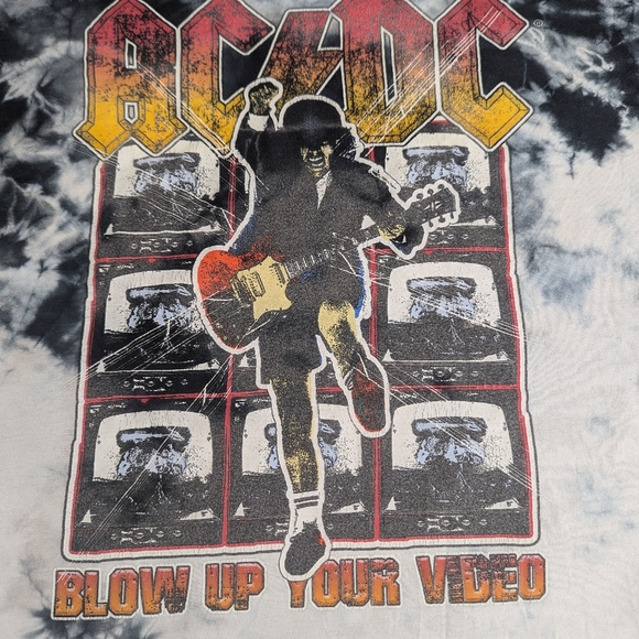 AC/DC Blow Up Your Video Tie Dye Tee Angus Young Shirt XXL - Picture 2 of 8